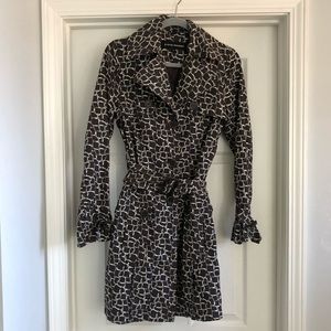 Vintage Steve Madden Giraffe Print Trench Coat